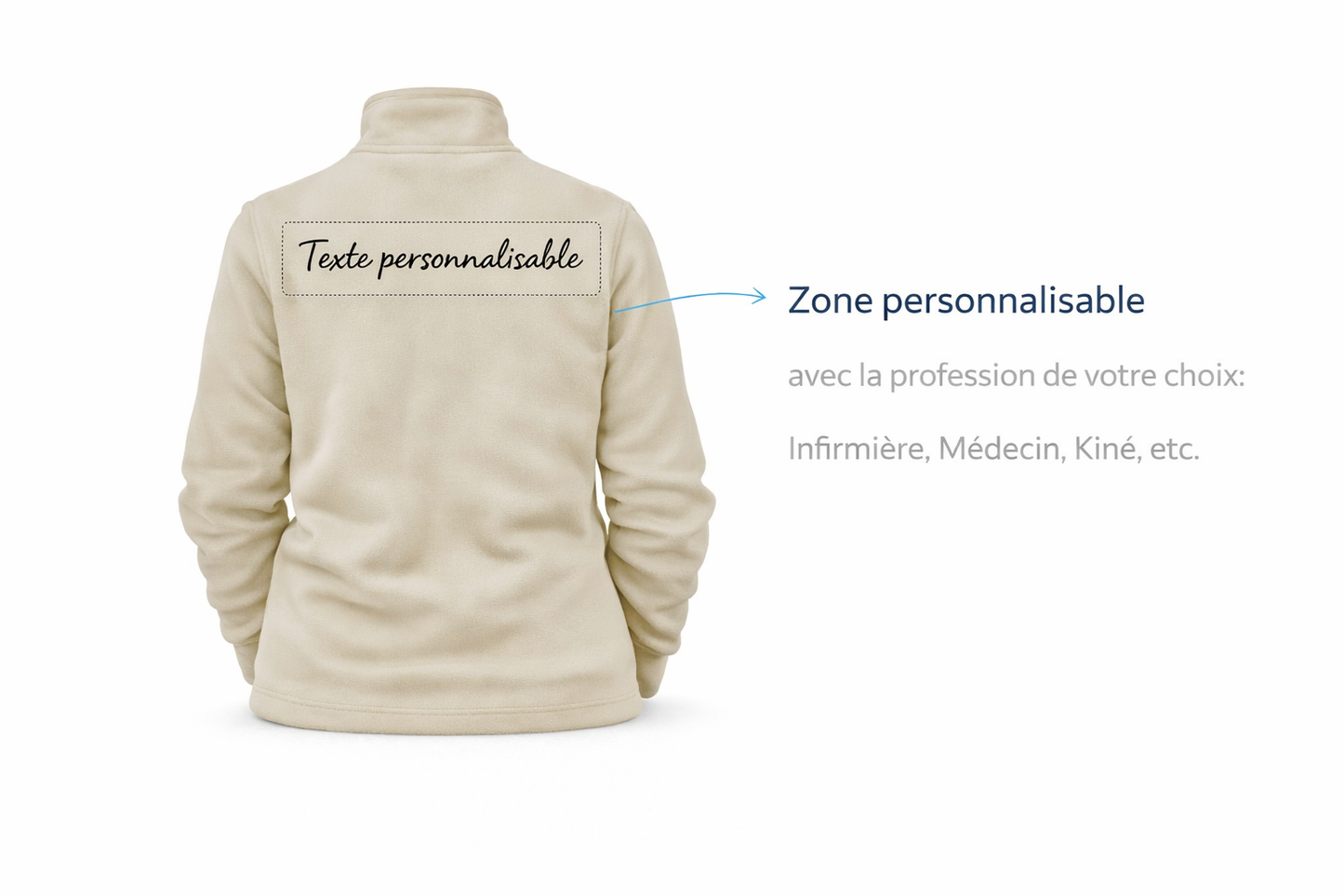 polaire personnalisable beige