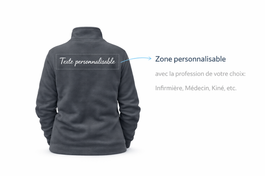 polaire personnalisable grise