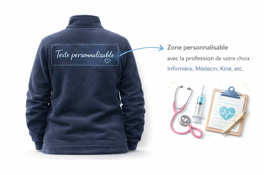 polaire personnalisable bleu marine