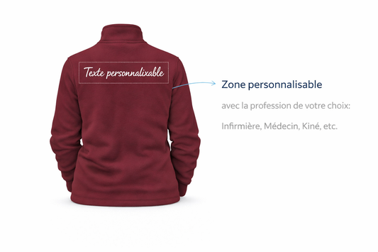 polaire personnalisable bordeaux