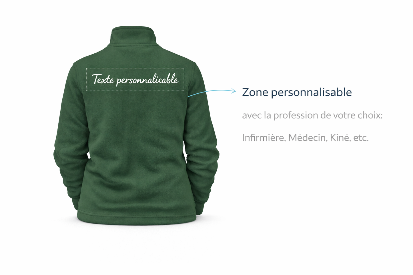 polaire personnalisable verte