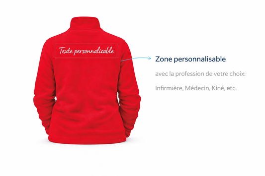 polaire personnalisable rouge